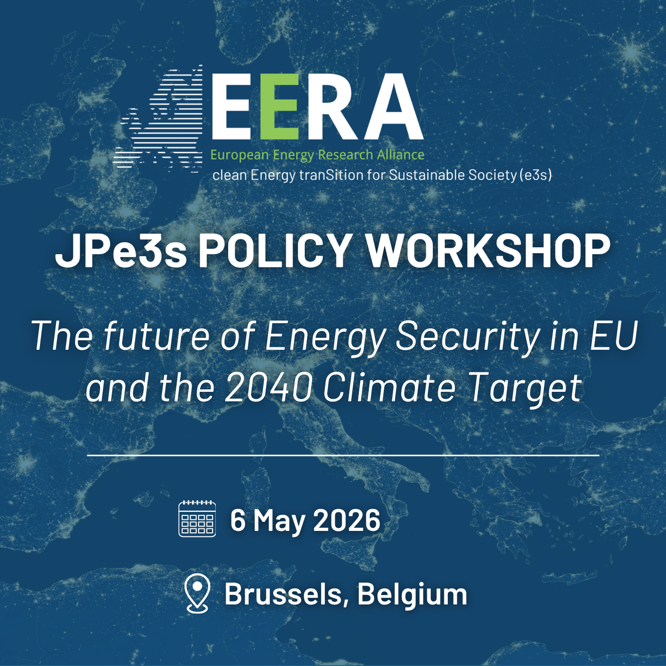 Policy Workshop "The future of Energy Security in EU and the 2040 Climate  Target"